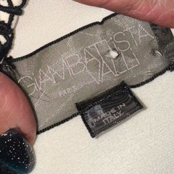 GIAMBATTISTA VALLI black Crochet & animal print runway Silk Knee-Length Dress - Picture 6 of 9